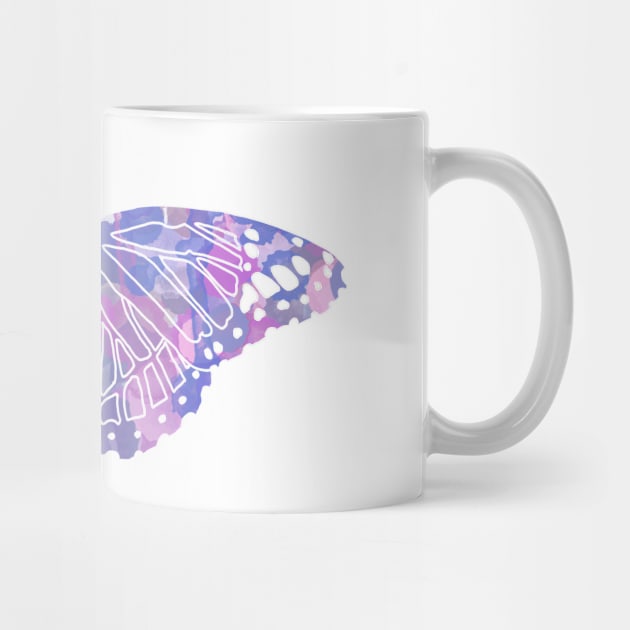 Butterfly Design in Purples Paint Strokes Pattern 1 by PurposelyDesigned